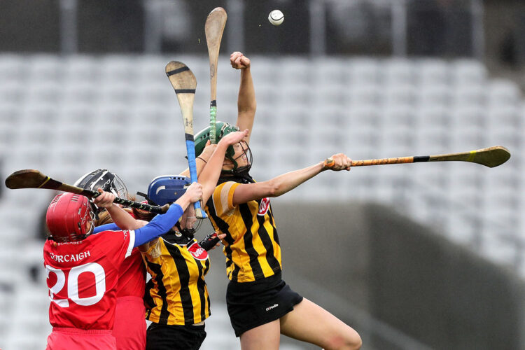 Denise Gaule and Mary O'Connell with Laura Treacy and Niamh O’Callaghan 28/11/2020