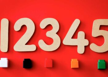 The numbers 1 through 5