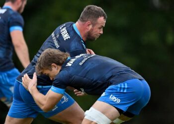 Ed Byrne in training for Leinster Rugby. Photo: Leinster Rugby/Sportsfile