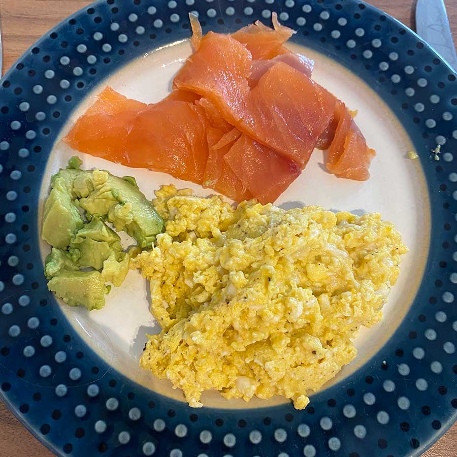 Smoked salmon, avocado & scrambled egg