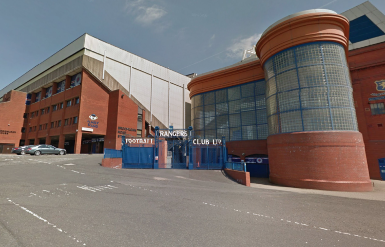 Rangers home ground Ibrox (Google Maps)