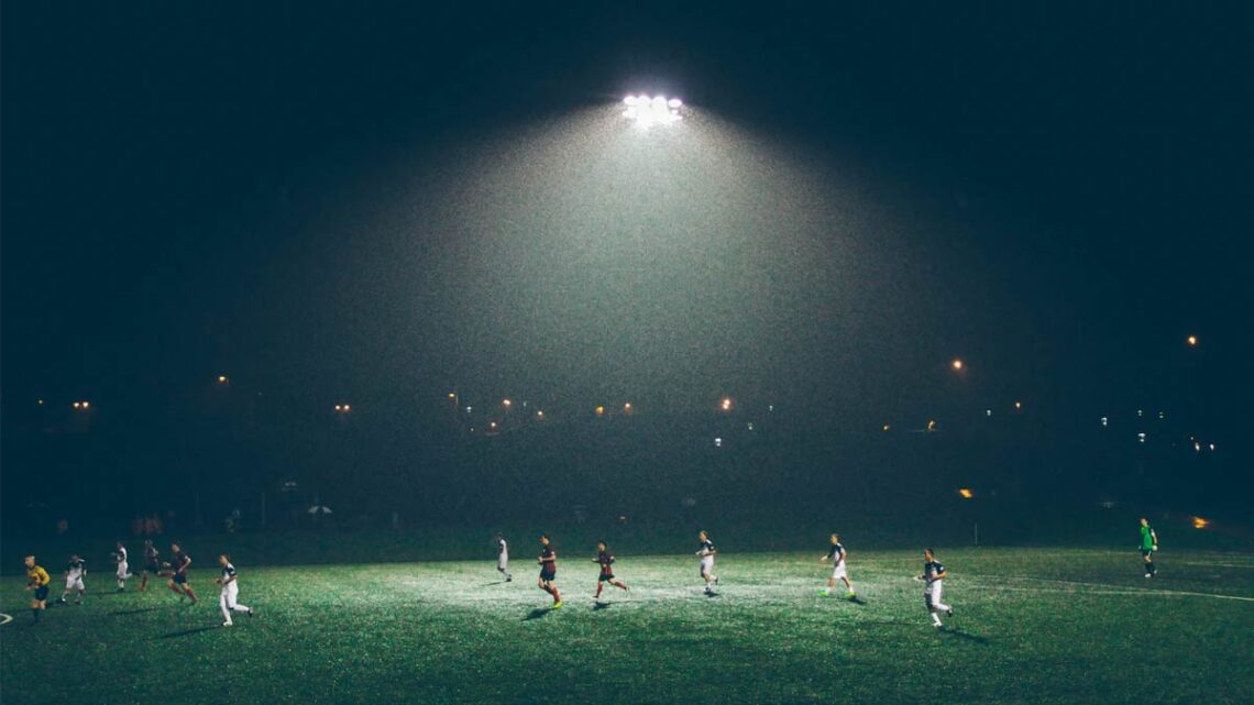 Soccer at night