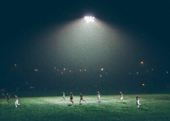 Soccer at night