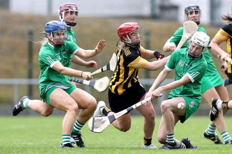 Laura O'Neill makes a save despite Katie Nolan 5/6/2021