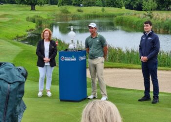 Australian Lucas Herbert battles to win the Dubai Duty Free Irish Open at Mount Juliet in Kilkenny