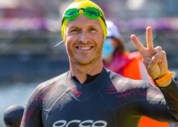 A swimmer at Kilkenny Triathlon 2021. Photo courtesy Kilkenny Triathlon Club