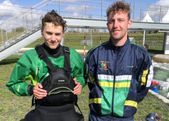 Kilkenny Aqua Canoe Club paddlers competing in European Freestyle Kayak Championships