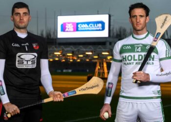Ballygunner's Stephen O'Keeffe and Ballyhale's Colin Fennelly. Photo:
