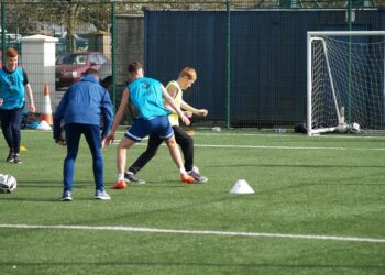 Ains Nyuk soccer training (Kilkenny/Carlow Garda Facebook page)