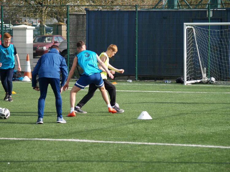 Ains Nyuk soccer training (Kilkenny/Carlow Garda Facebook page)