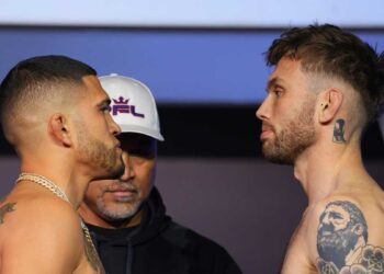 Anthony Pettis, Myles Price. Photo: Cooper Neill/PFL