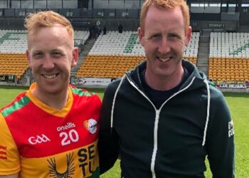 Brothers Richie (L) and Eddie (R) Coady in O'Connor Park, Tullamore.