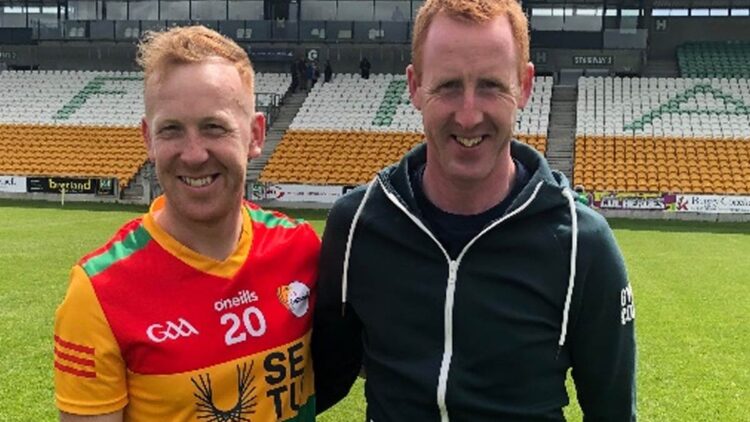 Brothers Richie (L) and Eddie (R) Coady in O'Connor Park, Tullamore.