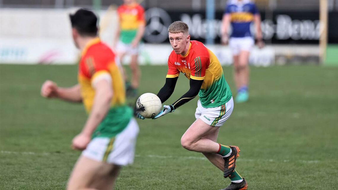 Shane Buggy in action for Carlow against Tipperary, March 2022. Photo courtesy Carlow GAA
