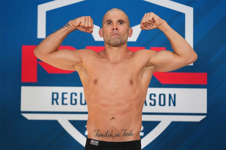 A clean-shaven Jeremy Stephens at the PFL 4 official weigh-ins