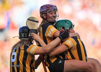 Kilkenny's Aoife Prendergast celebrates winning the 2022 All-Ireland senior camogie final. Photo: ©INPHO/Evan Treacy