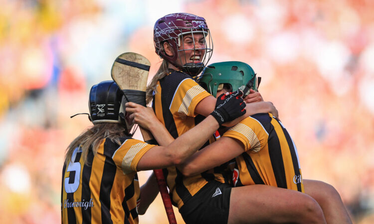 Kilkenny's Aoife Prendergast celebrates winning the 2022 All-Ireland senior camogie final. Photo: ©INPHO/Evan Treacy
