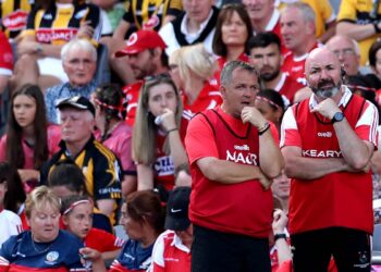 Cork selector Davy Fitzgerald and manager Matthew Twomey Photo: ©INPHO/James Crombie