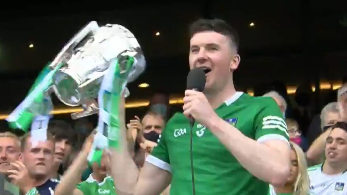 Limerick captain Declan Hannon enjoying his free time at the ploughing championship