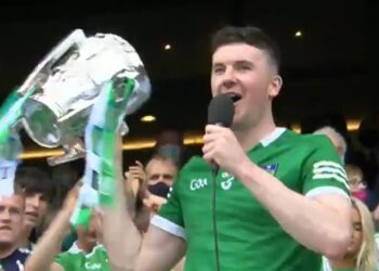 Limerick captain Declan Hannon enjoying his free time at the ploughing championship