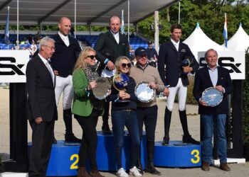 Ger O'Neill, top of the podium in Lanaken, Belgium, September 2022