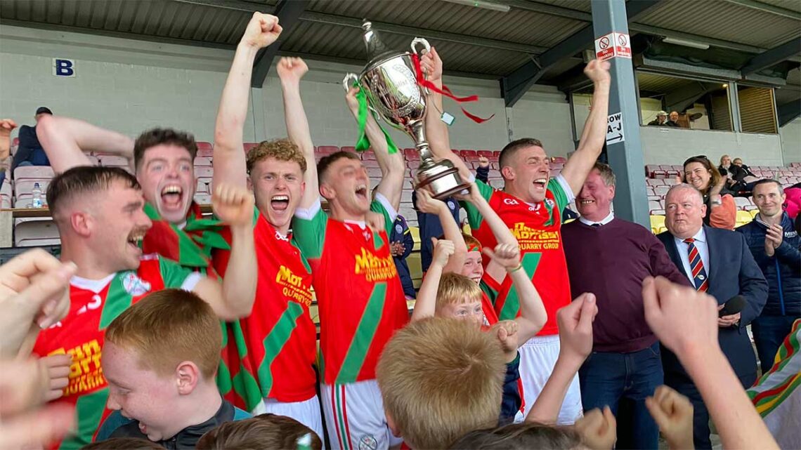 Palatine celebrate winning the 2022 Carlow senior football championship