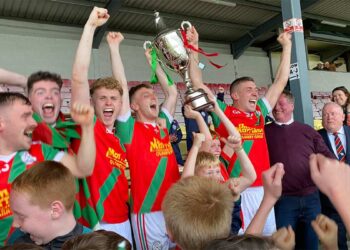 Palatine celebrate winning the 2022 Carlow senior football championship