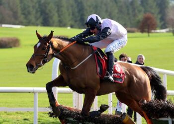 Teahupoo and Robbie Power jumping the last to win the "Red Mills Hurdle" at Gowran Park - Alain Barr - 19.02.2022