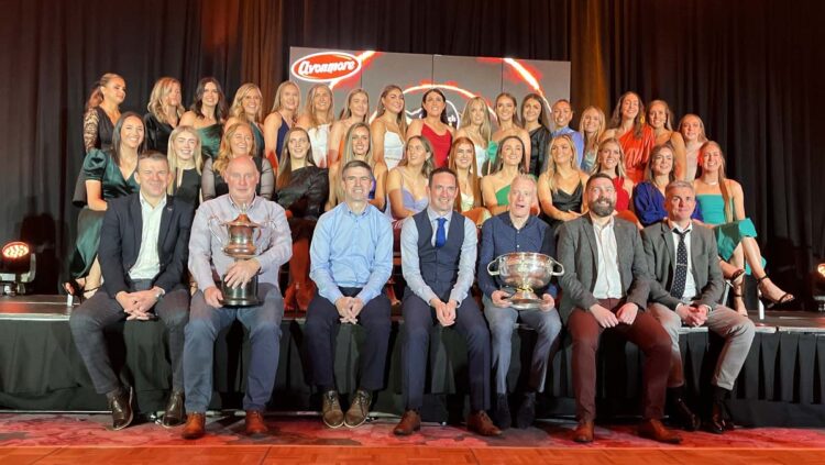 Kilkenny camogie team and management at Hotel Kilkenny 3/12/22. Photo: Ken McGure/KCLR