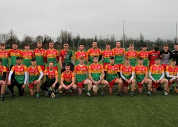 Carlow senior hurlers v Down in the 2023 Kehoe Cup. Photo: Pat Ahern / Carlow GAA