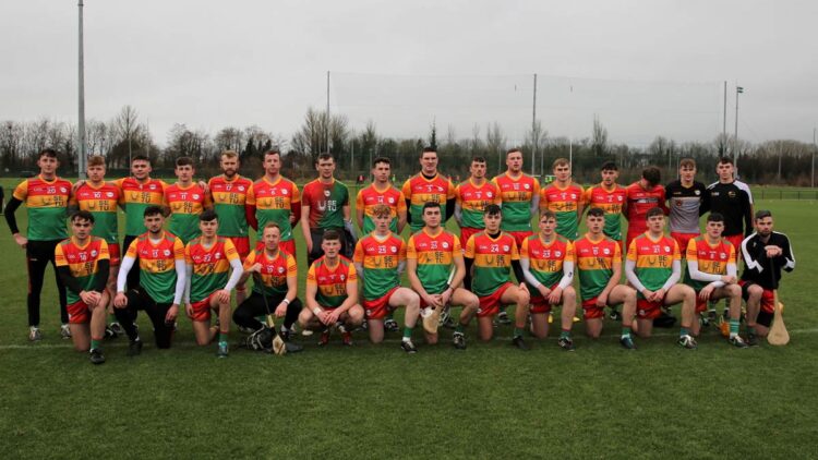 Carlow senior hurlers v Down in the 2023 Kehoe Cup. Photo: Pat Ahern / Carlow GAA