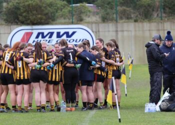 Building for the future: Kilkenny Ladies and management team at the MW Hire Training Centre in Dunmore. Photo: @kilkennylgfa/Twitter