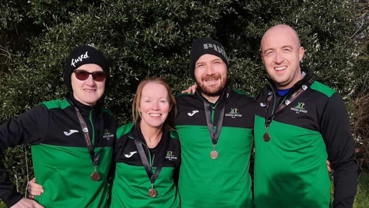 Members of the Kings River AC senior mixed relay team. Photo: Kilkenny Athletics County Board/Facebook