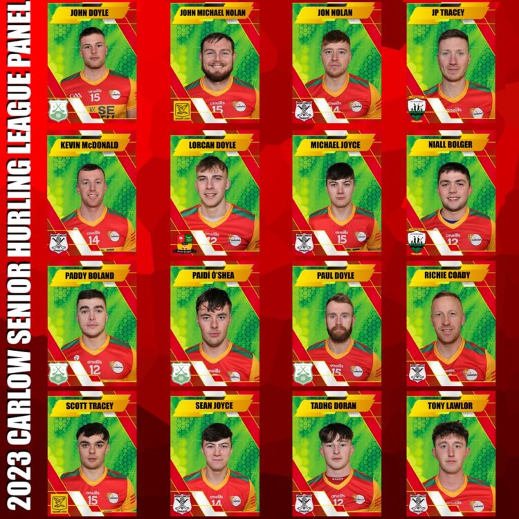 Tom Mullally & Carlow announce their 2023 Senior Hurling Panel