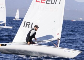 Carlow's Finn Lynch at French Olympic Sailing Week. Photo: David Branigan/Oceansport
