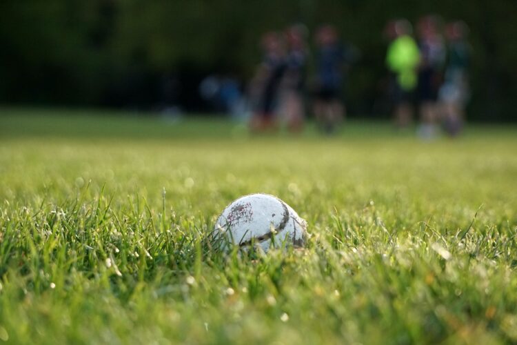 A sliotar in grass. Photo: Adrian/Pexels