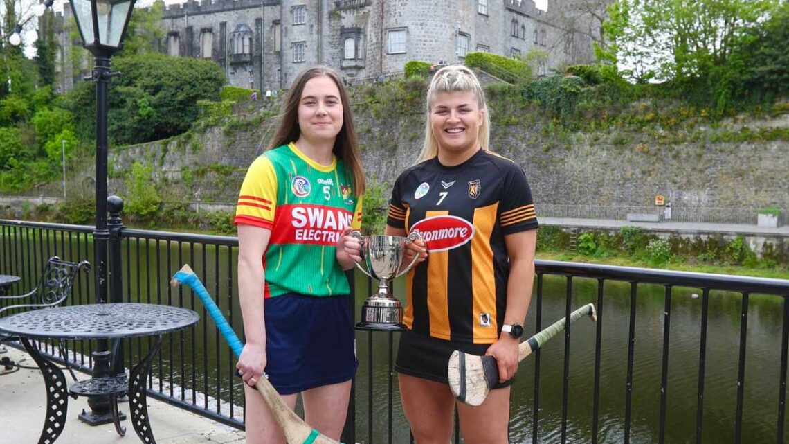 Carlow & Kilkenny intermediate camogie captains. Photo: Leinster Camogie/Twitter