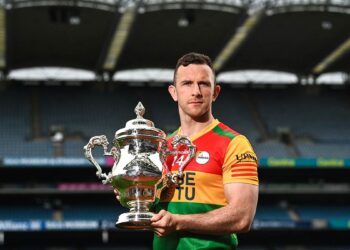 Darragh Foley of Carlow during the Tailteann Cup launch at Croke Park in Dublin. Photo by David Fitzgerald/Sportsfile