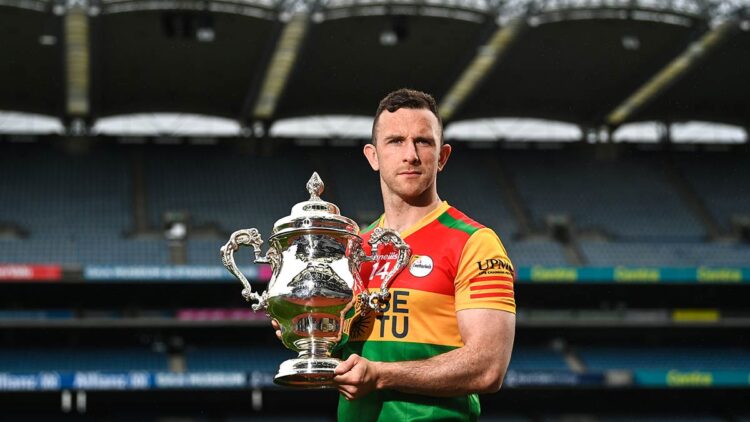 Darragh Foley of Carlow during the Tailteann Cup launch at Croke Park in Dublin. Photo by David Fitzgerald/Sportsfile
