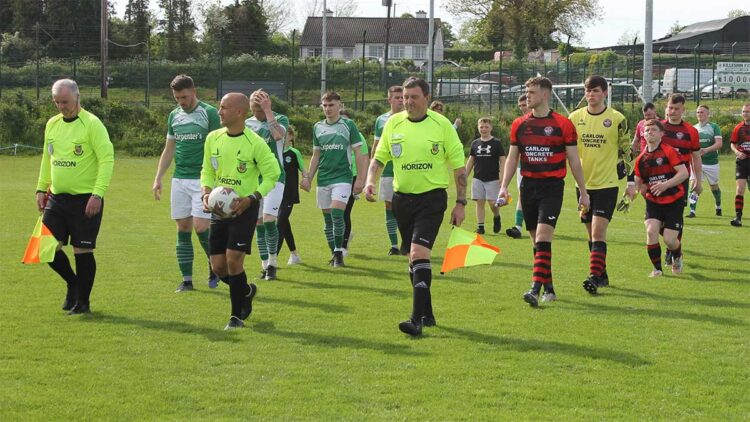 New Oak v Parkville in the Douglas Jewellers Cup Final. Photo: Carlow Soccer/Twitter