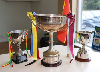 Carlow camogie championship trophies. Photo: County Carlow Camogie/Facebook