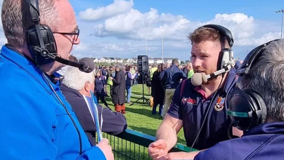 Sean O'Brien with the KCLR team during the 2023 Provincial Towns Cup.