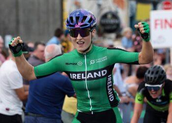 Kilkenny's Mia Griffin claims stage 1 of the 2023 Rás na mBan in Callan. Photo: Lorraine O'Sullivan