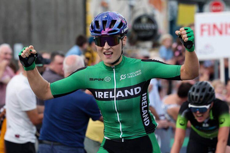 Kilkenny's Mia Griffin claims stage 1 of the 2023 Rás na mBan in Callan. Photo: Lorraine O'Sullivan