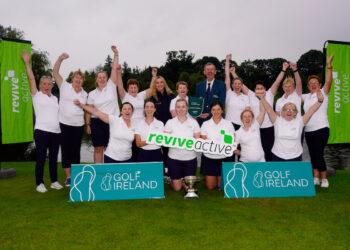 Gowran Park rejoice following their victory in the Revive Active Women's Fourball. Photo: Thos Caffrey / Golffile.