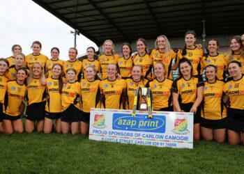 Myshall Camogie, Carlow's 2023 adult senior champions. Photo: Pat Ahern