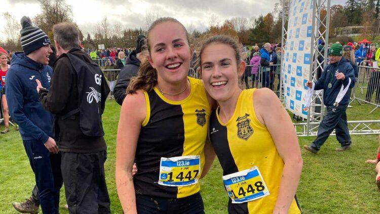 Maebh Richardson and Hannah Kehoe at the National Cross Country championships in Gowran. Photo: Kilkenny City Harriers / Facebook